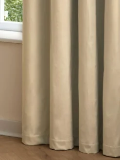 Furn Natural The Ultimate Velvet 100% Blackout Eyelet Lined Curtains^ Curtains & Blinds