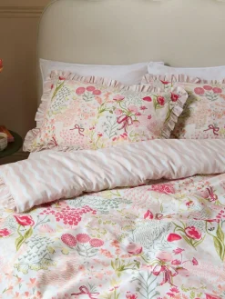 Online Furn Gardenia Reversable Duvet Cover Set Pink Pebble