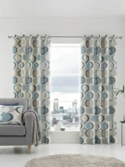 Fusion Sander Pair of Eyelet Curtains^ Curtains & Blinds