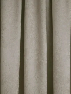 Fusion Natural Galaxy Room Darkening Woven Pair of Pencil Pleat Curtains^ Curtains & Blinds