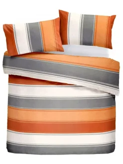 Fusion Betley Duvet Cover and Pillowcase Set Orange