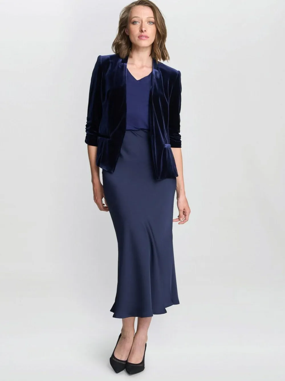 Gina Bacconi Blue Orly Velvet Jacket^Women Blazers