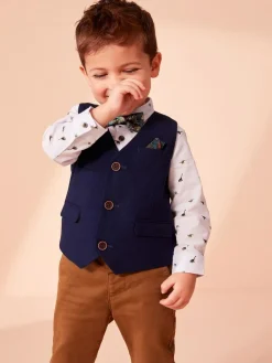 Clearance Next Ginger Tan Stretch Chino Trousers (3mths-7yrs)