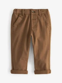 Clearance Next Ginger Tan Stretch Chino Trousers (3mths-7yrs)