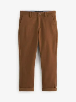 Next Ginger/Tan Brown Regular Fit Stretch Chino Trousers (3-17yrs)^BOY Occasionwear