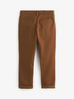 Next Ginger/Tan Brown Regular Fit Stretch Chino Trousers (3-17yrs)^BOY Occasionwear