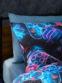 Discount Next Glow In The Dark Gamer Duvet Cover and Pillowcase Set