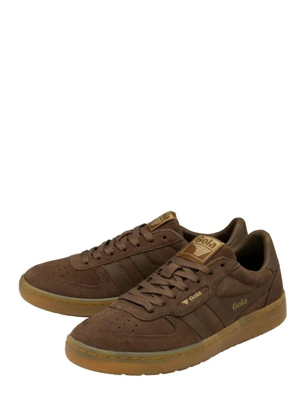 Online Gola Womens Hawk Trainers Dark Brown Suede