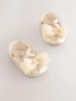 Online Next Baby Bow Occassion Shoes (0-18mths) Gold