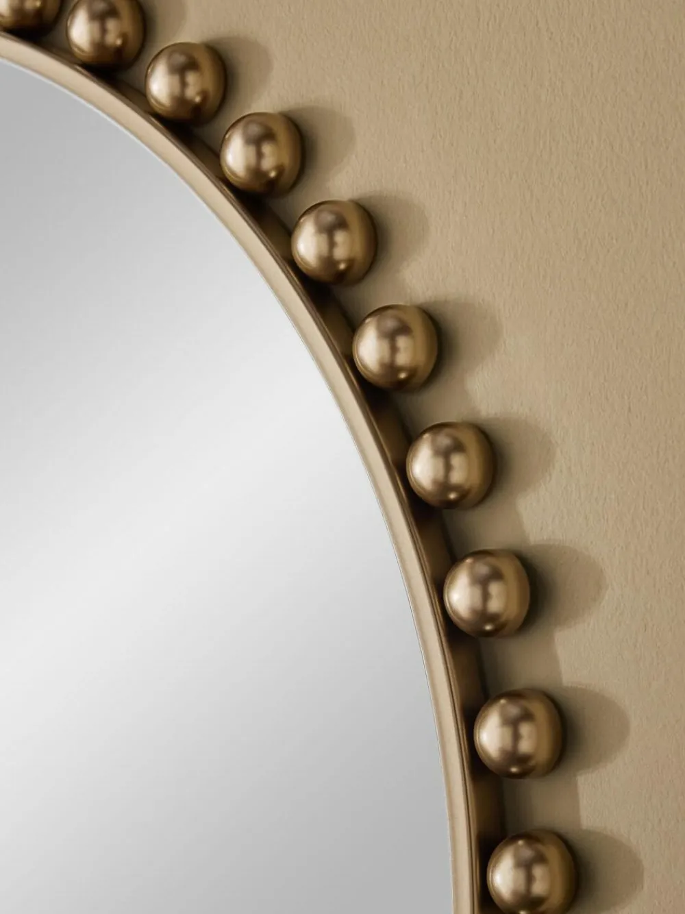 Next Gold Bobbin Round Wall Mirror^ Mirrors