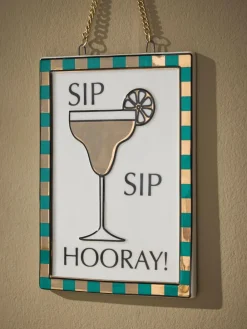 Next Gold Ceramic Sip Sip Hooray Hanging Decoration^ Ornaments