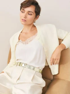 Next Regular PU Belt Gold Crackle