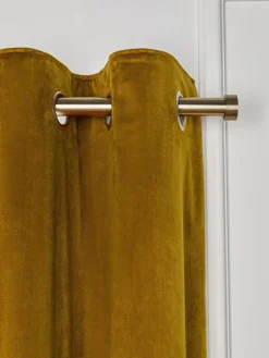 Next Gold Dark Matte Velvet Blackout/Thermal Curtains^ Curtains & Blinds