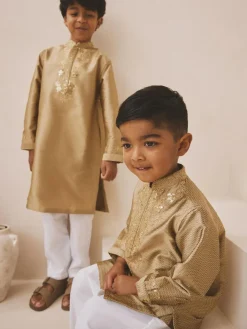 Next Gold Eid Kurta (3mths-16yrs)^BOY Shirts