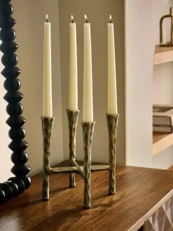 Next Gold Forged Metal Candlestick^ Candle Holders & Lanterns