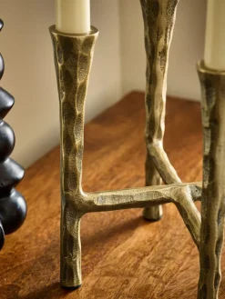 Next Gold Forged Metal Candlestick^ Candle Holders & Lanterns