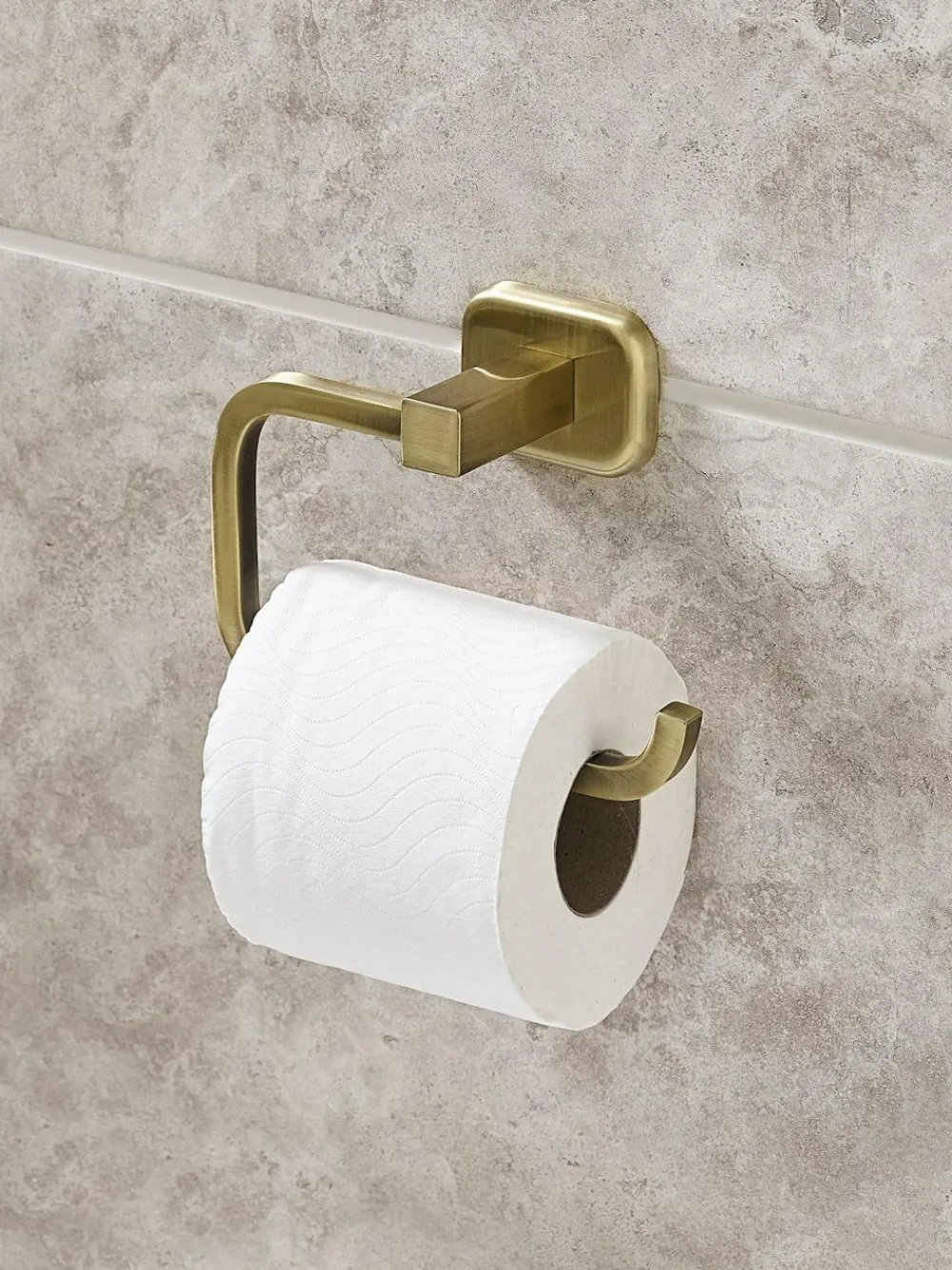 New Next Garda Toilet Roll Holder Gold