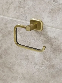 New Next Garda Toilet Roll Holder Gold