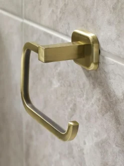 New Next Garda Toilet Roll Holder Gold