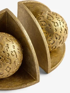 Sale Next Gold Leopard Embossed Ball Book Ends