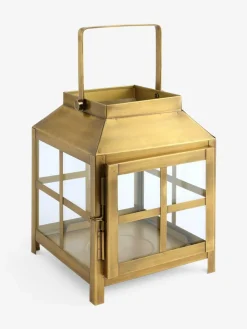 Next Gold Metal and Glass Lantern Medium^ Candle Holders & Lanterns