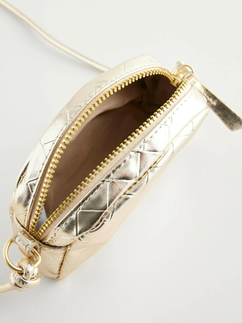 Next Gold Metallic Cross-Body Bag^ Bags