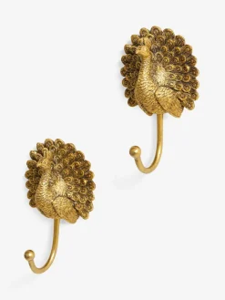 New Next Gold Peacock Coat Hooks