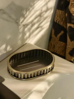 New Next Gold Rib Soap Dish