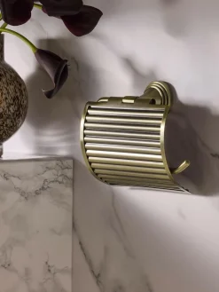 Discount Next Gold Rib Wall Mount Toilet Roll Holder