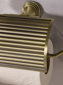 Discount Next Gold Rib Wall Mount Toilet Roll Holder