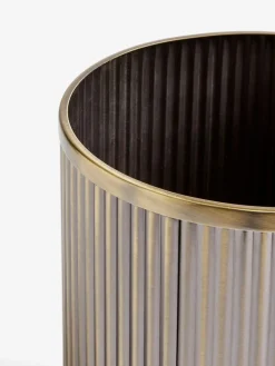 Next Gold Ribbed Bin^ Bathroom Accessories
