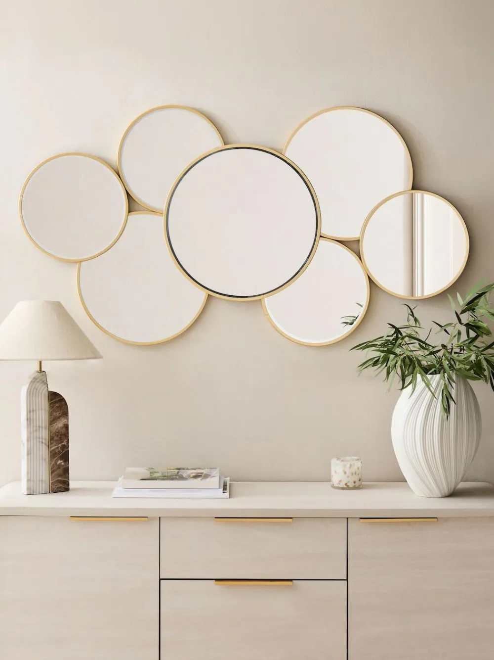 Sale Next Gold Round Cluster Mirror