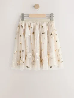 New Next Gold Sequin Mesh Skirt (3-16yrs)
