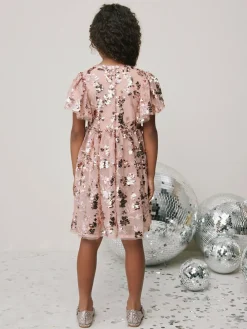 Next Gold Sequin Party Dress (3-16yrs)^ Occasionwear|Dresses