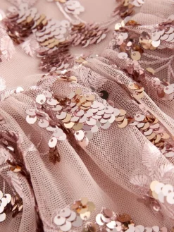 Next Gold Sequin Party Dress (3-16yrs)^ Occasionwear|Dresses