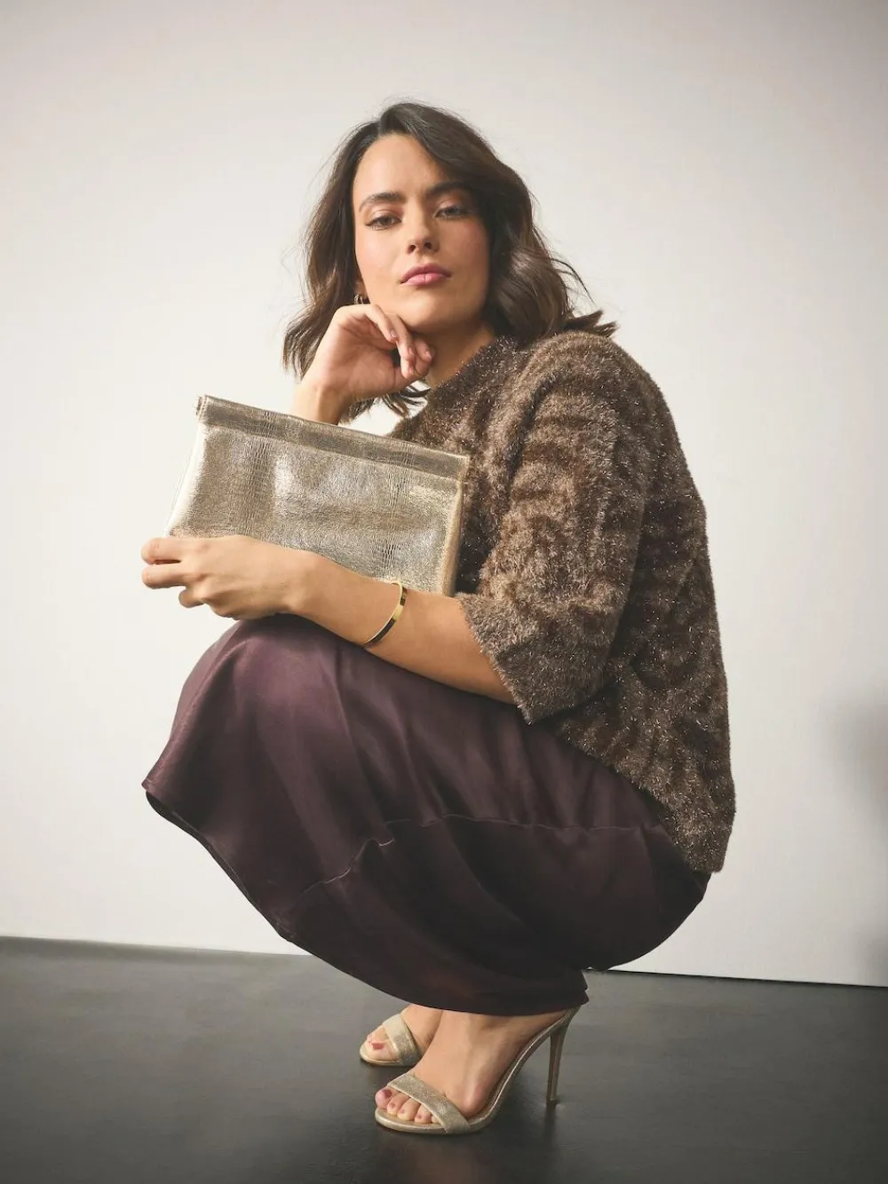 Next Sparkle Detail Snap Clutch Bag^Women Bags