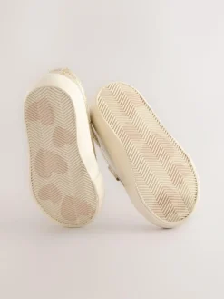 New Next Standard Fit (F) Chunky Trainers With Touch Fastening Gold