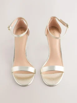 Online Next Gold Standard/Wide Fit Block Heel Sandals