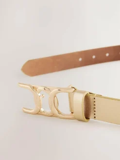 Next Regular Statement Buckle Leather Belt^Women Belts