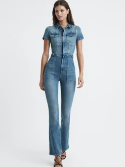 Good American Denim Bootcut Jumpsuit^Women Jumpsuits & Playsuits