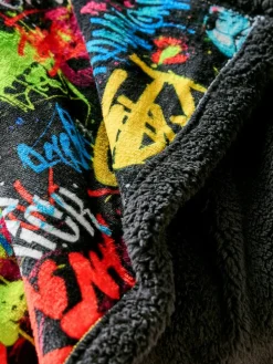 Online Next Graffiti Football Fleece Throw