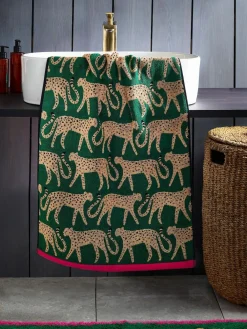 New Next Green 100% Cotton Cheetah Towel