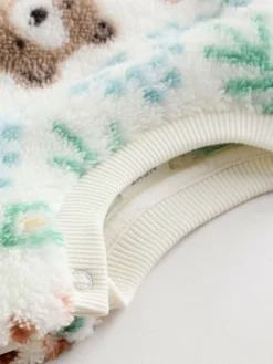 Discount Next Baby Fleece Top and Joggers Set (0mths-2yrs) Green Bear Fairisle