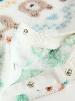 Discount Next Baby Fleece Top and Joggers Set (0mths-2yrs) Green Bear Fairisle