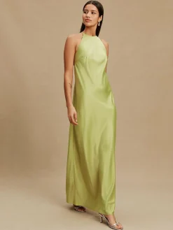 Next Bridesmaids Satin Halterneck Maxi Dress^Women Occasionwear|Occasion Dresses