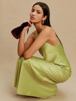 Next Bridesmaids Satin Halterneck Maxi Dress^Women Occasionwear|Occasion Dresses