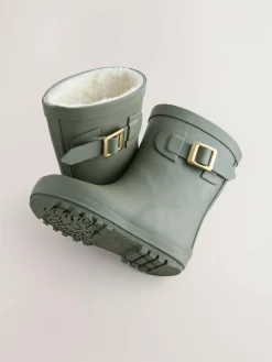 New Next Buckle Wellies Green