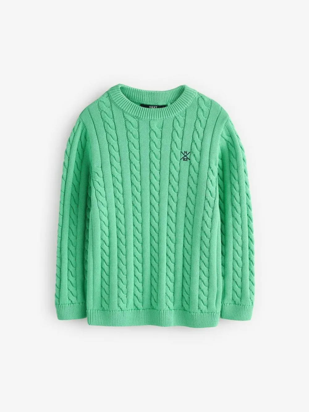 Clearance Next Green Cable Knit Crew Neck Jumper (3-16yrs)