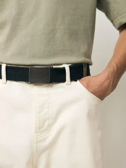 Outlet Next Green Canvas Reversible Belt