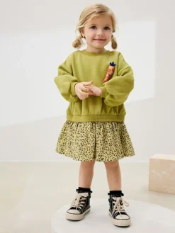 Next Mesh Skirt Sweat Dress (3mths-7yrs)^ Dresses|Dresses